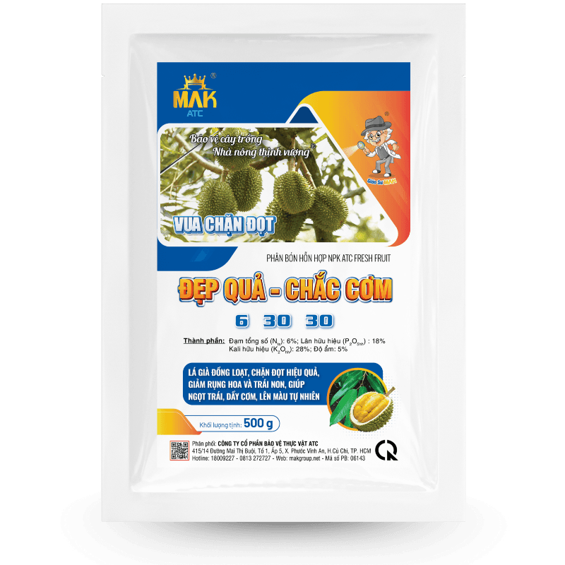 Phân bón ĐẸP QUẢ - CHẮC CƠM 6 - 30 - 30 (ATC Fresh Fruit)
